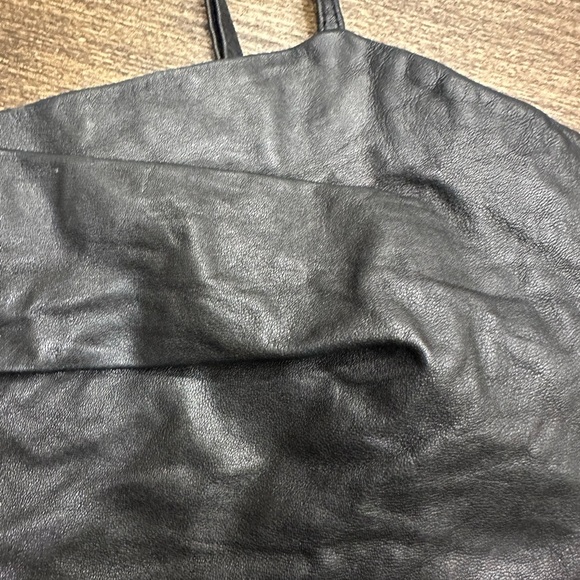 ALL SAINTS Orla Leather Crop Top (12) - Picture 9 of 10